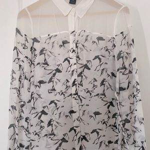 French Connection Silk Stallion Blouse - size 6